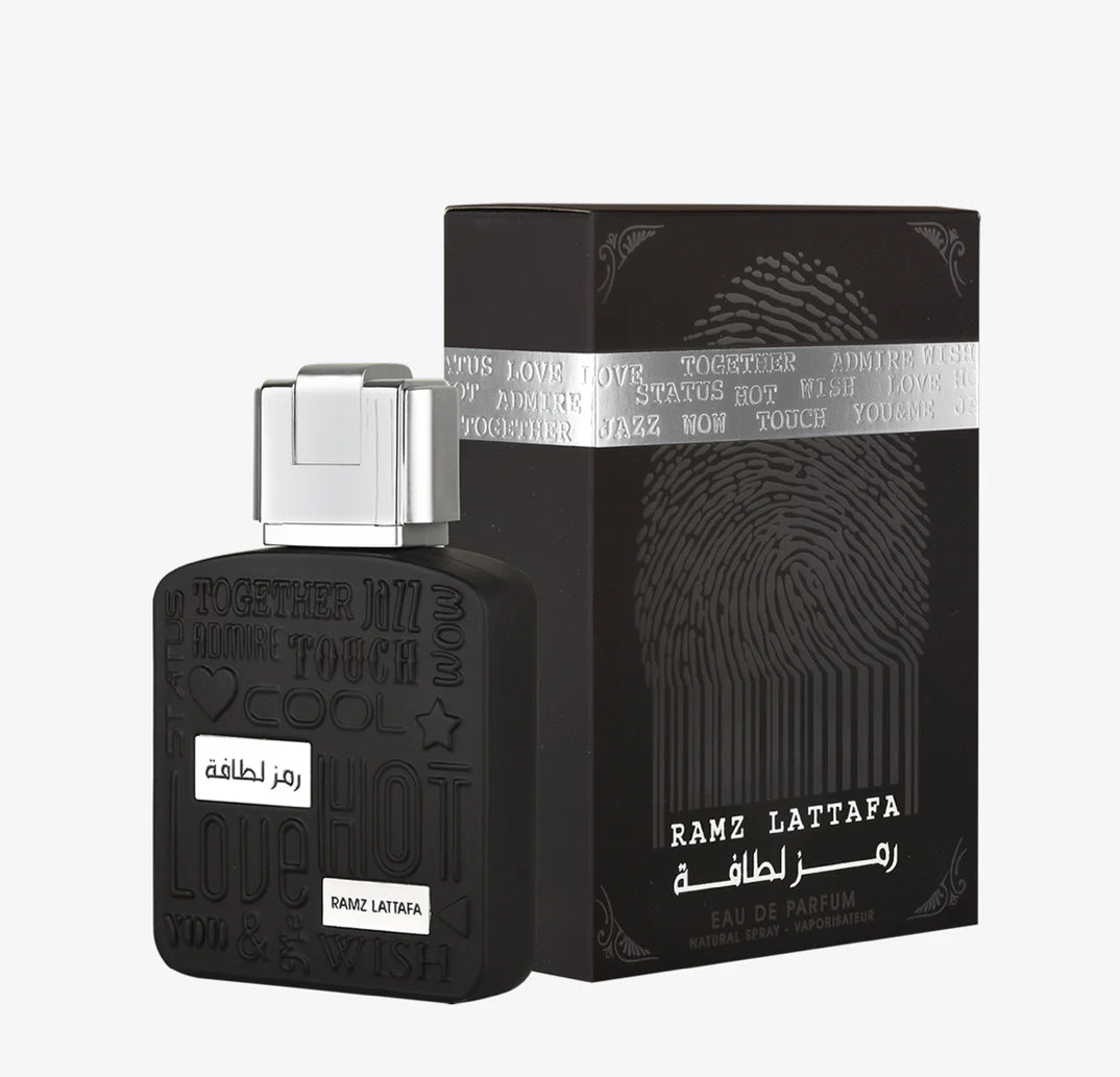 LATTAFA RAMZ SILVER FOR MEN EAU DE PARFUM  3.4 OZ