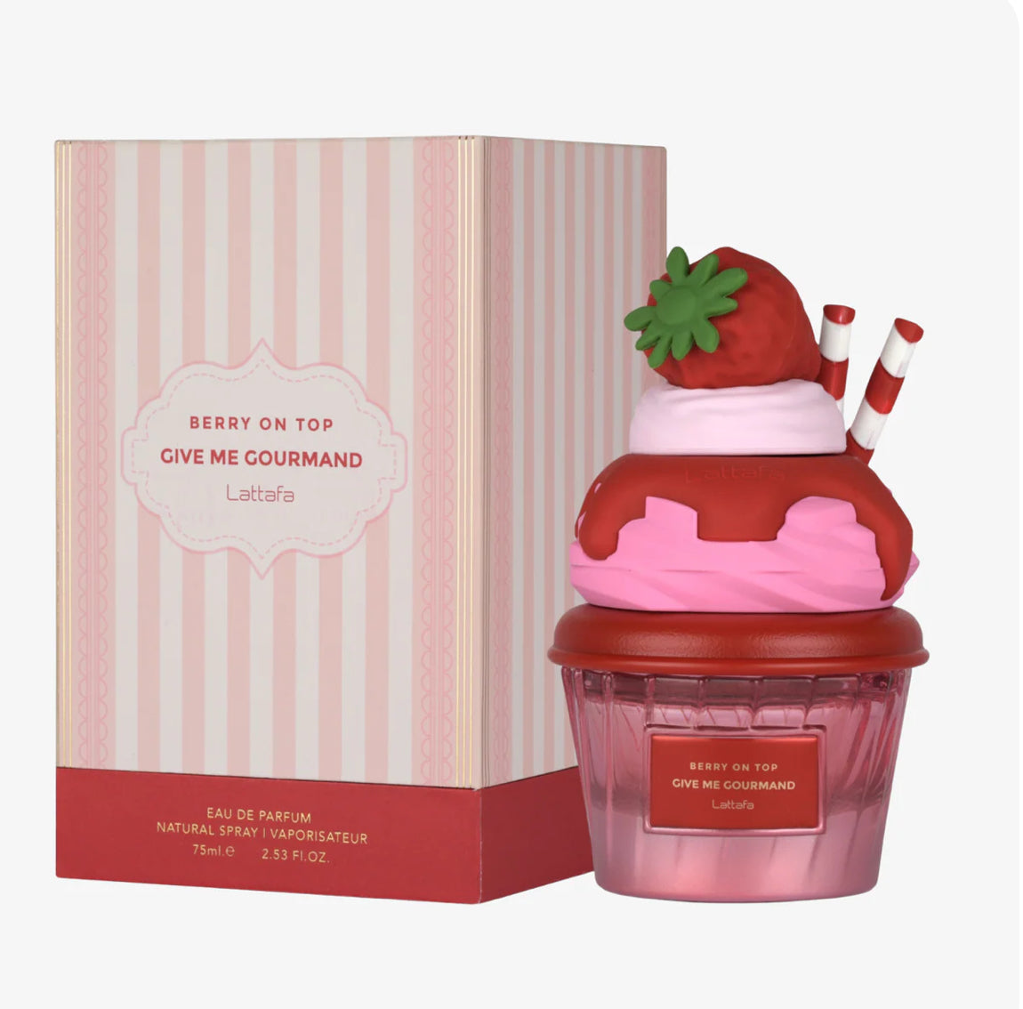 LATTAFA GIVE ME GOURMAND BERRY ON TOP  EAU DE PARFUM  2.53 OZ