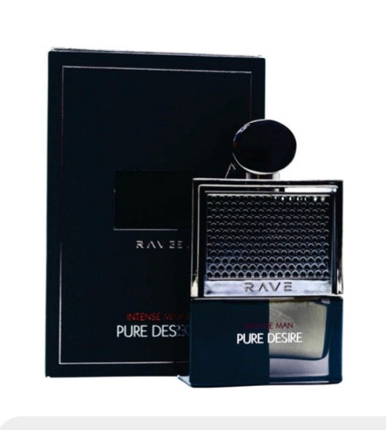 LATTAFA RAVE PURE DESIRE INTENSE MAN EAU DE PARFUM  3.4 OZ